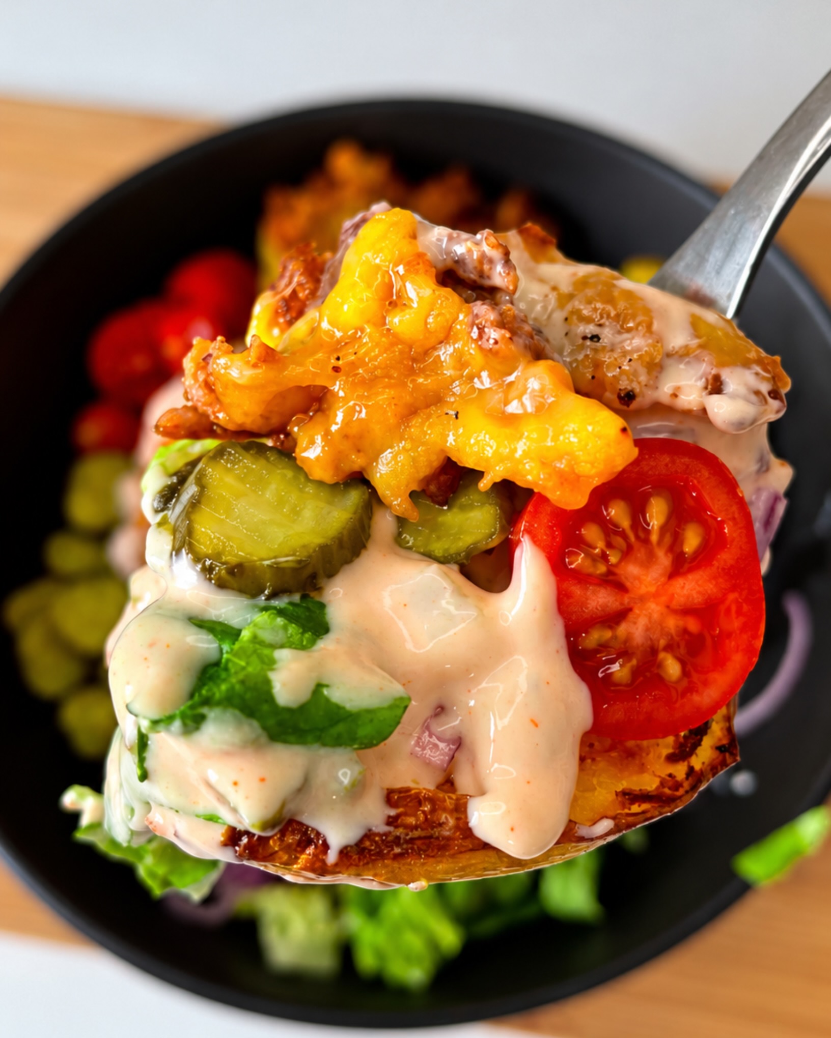 Loaded Burger Bowl