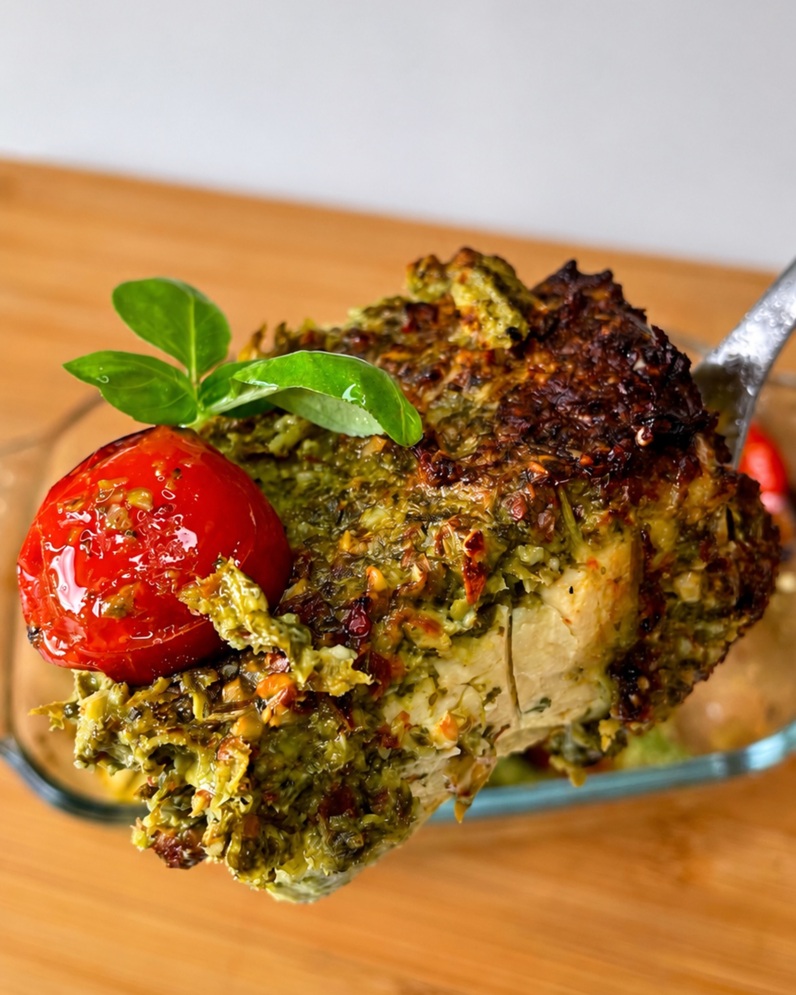 Pesto Tofu Bordelaise Style