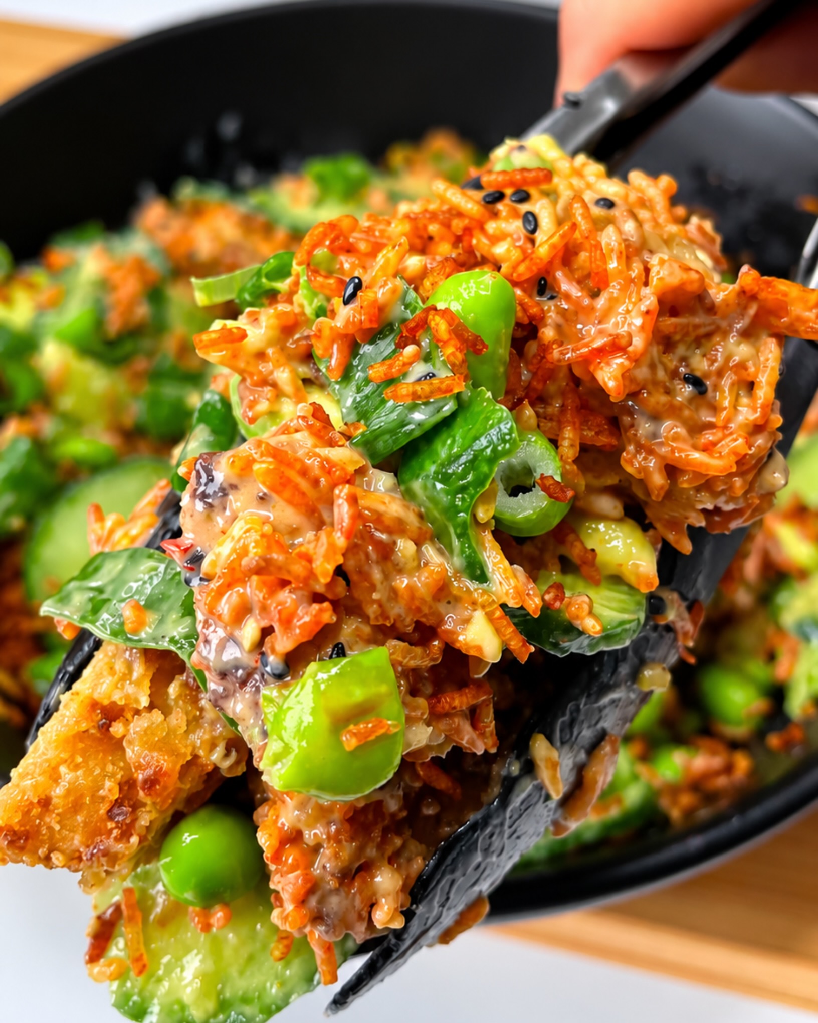 Crispy Chili Reis Salat