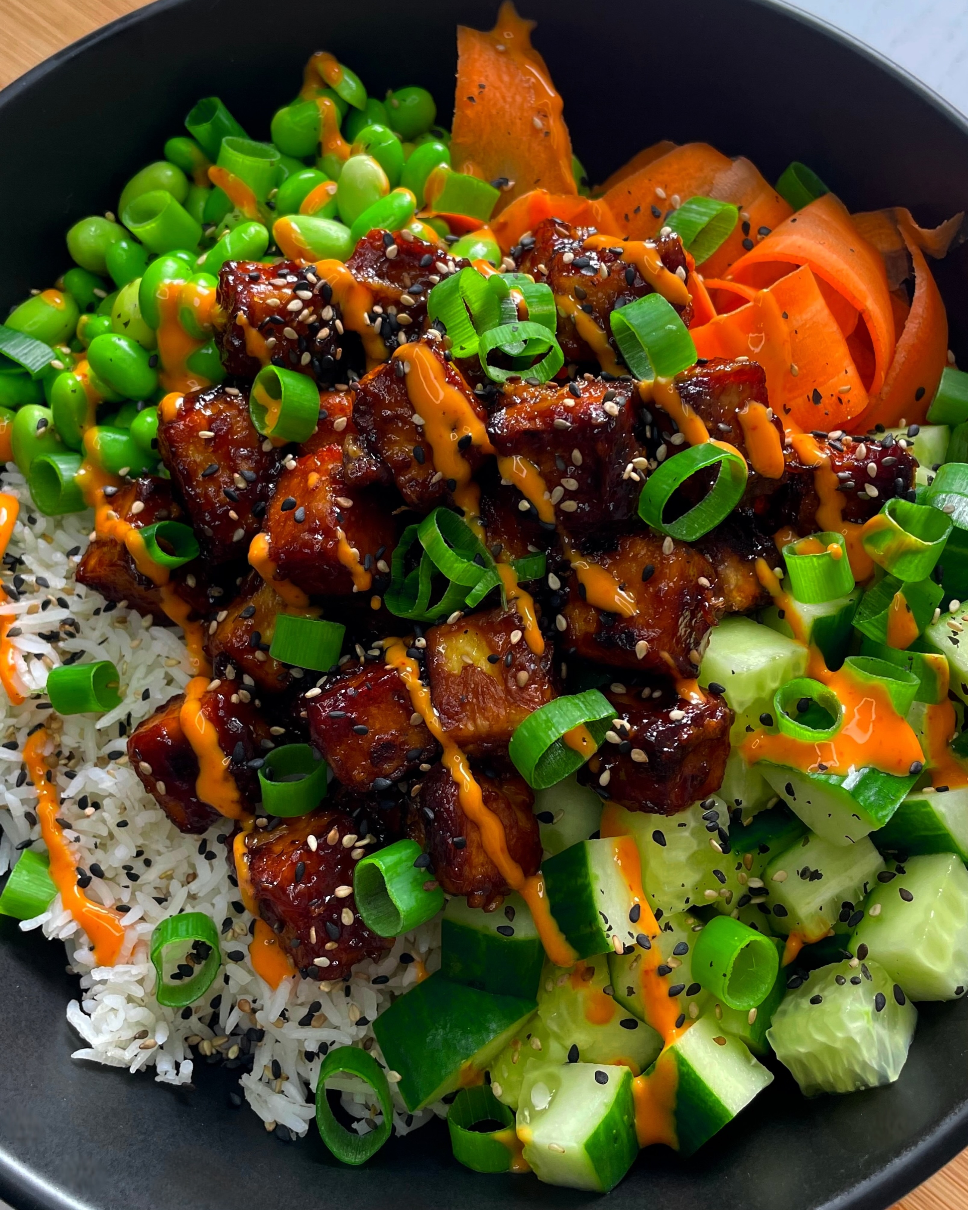 Crispy Teriyaki Tofu Bowl