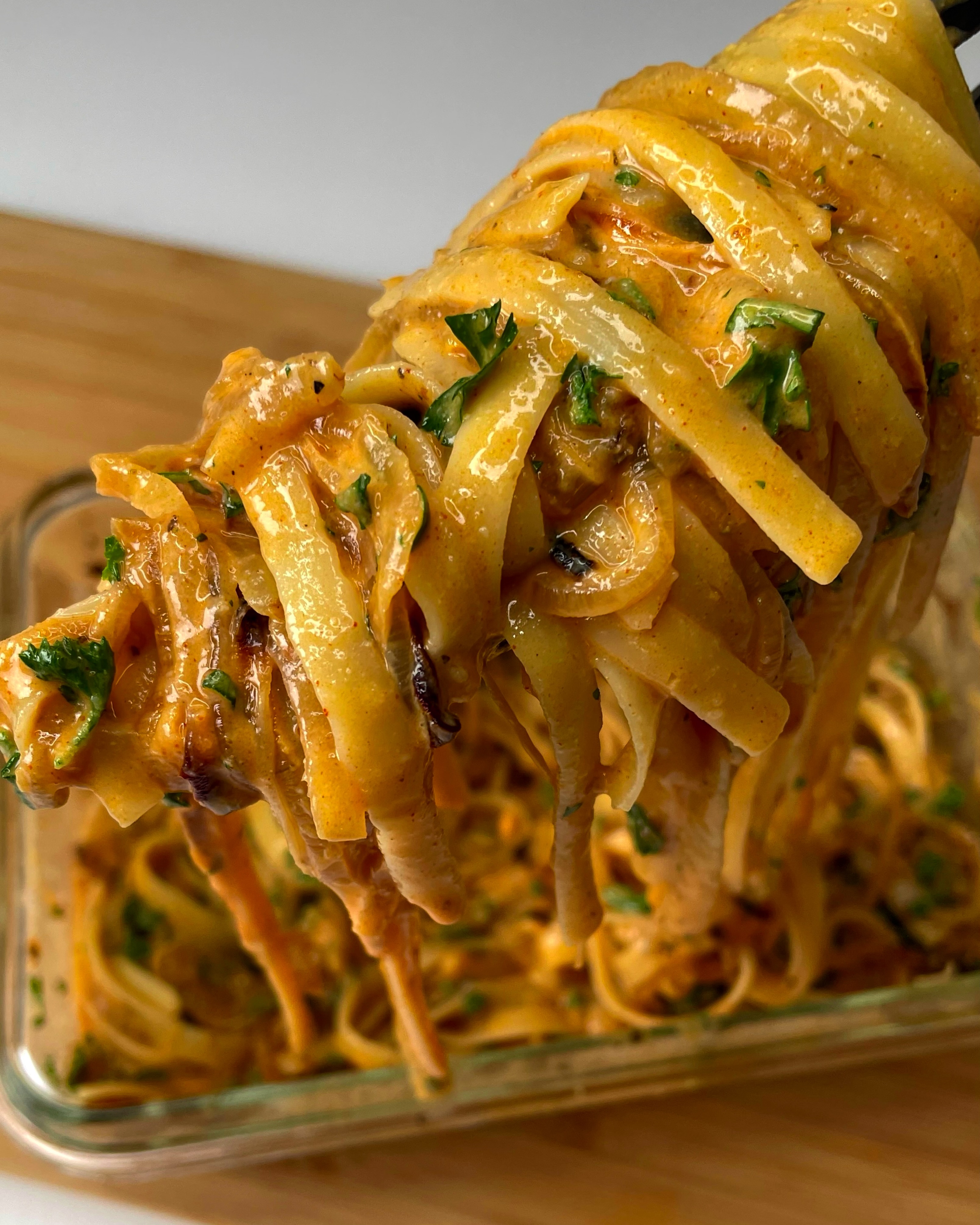 Cremige Zwiebel-Knoblauch-Pasta
